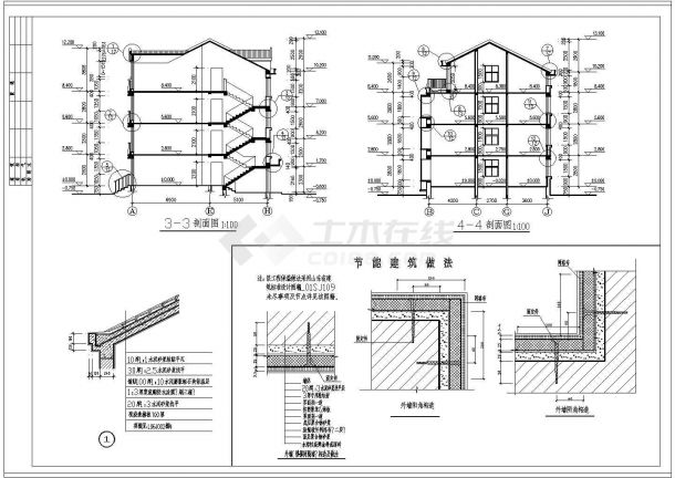 某现代风格别墅建筑设计施工图纸CAD-图二