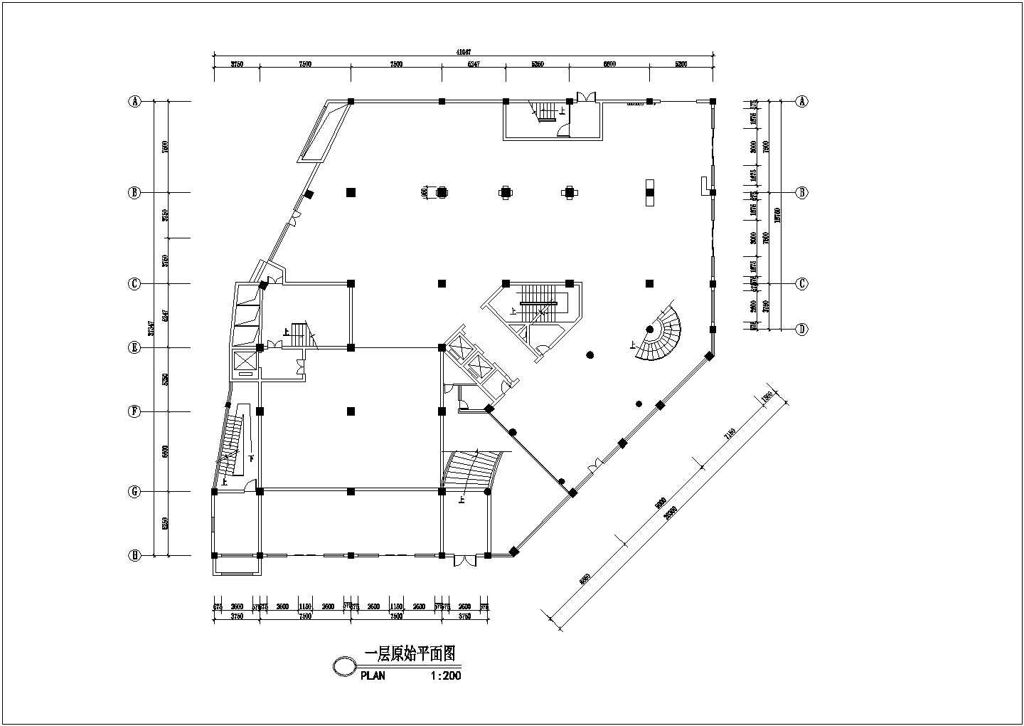 某地区火锅餐厅空调设计CAD平面施工图