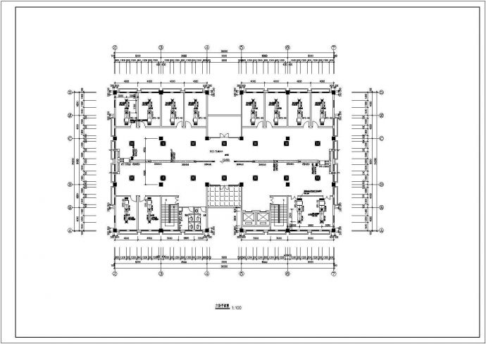 某地区办公楼空调设计CAD平面布置图_图1