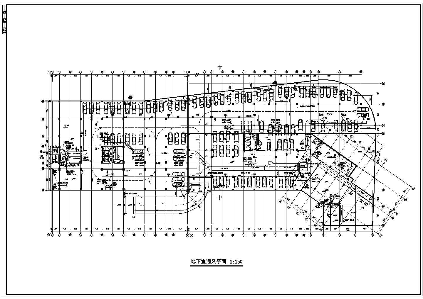某地区建筑地下室通风设计CAD施工图