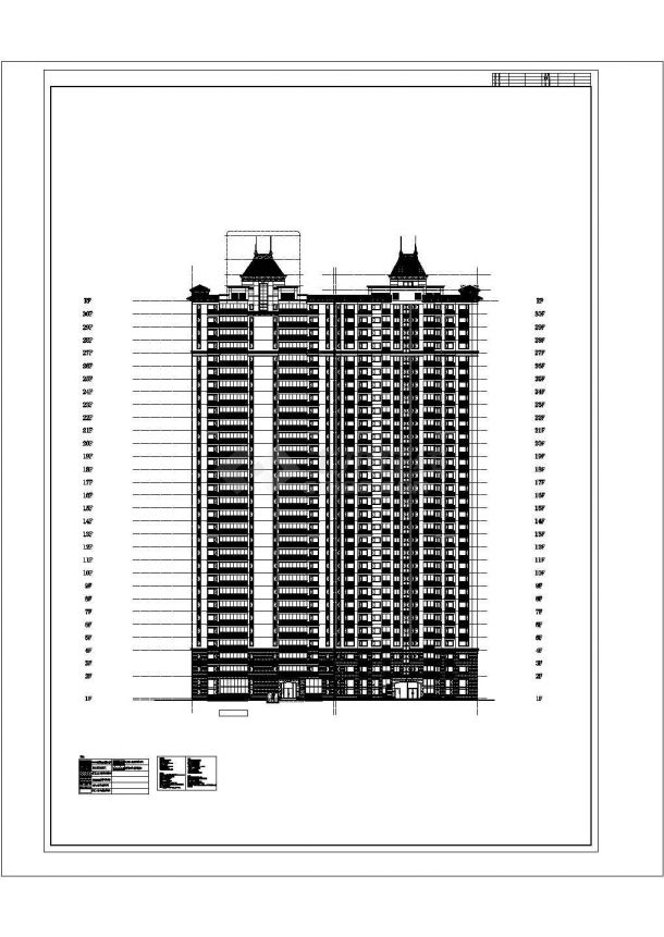【江西】30层框剪结构商业办公建筑设计施工图（知名地产）-图一