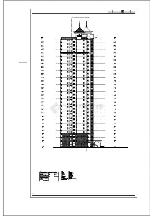 【江西】30层框剪结构商业办公建筑设计施工图（知名地产）-图二