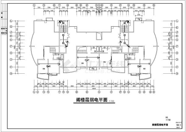 某地区十一层住宅楼电气施工CAD图-图二