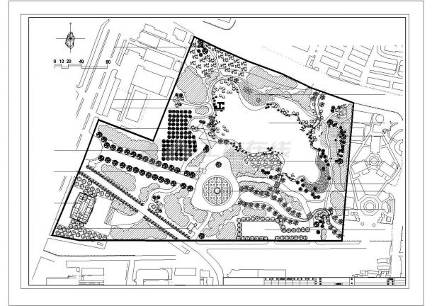 某公园规划CAD图纸 (2)-图一