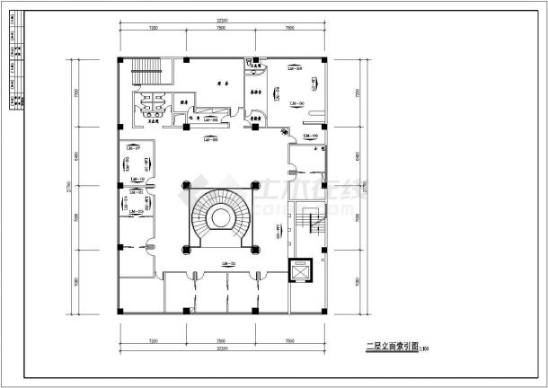 吉林省某乡村全套餐厅CAD装饰图-图二