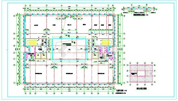 中学办公楼建筑设计CAD施工图纸-图一