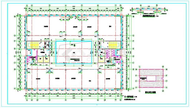 中学办公楼建筑设计CAD施工图纸-图二