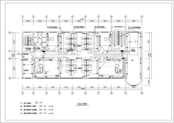 某营业厅办公楼装修电气图全套CAD-图二