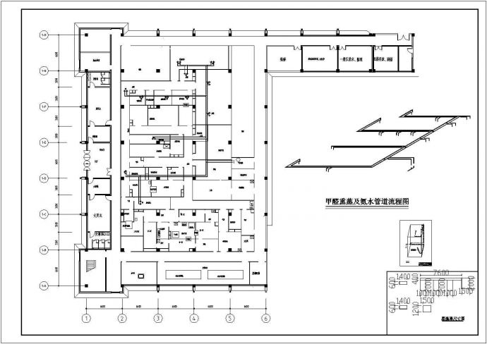 广东某地区粉针车间净化空调设计CAD总图_图1