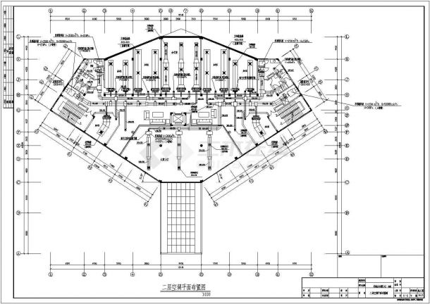 湖南某地区写字楼空调设计CAD施工图-图二