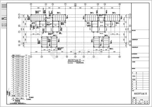 某18层框架剪力墙结构住宅楼结构cad施工图-图一