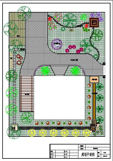 某某地大型典雅别墅园林景观设计图_图1
