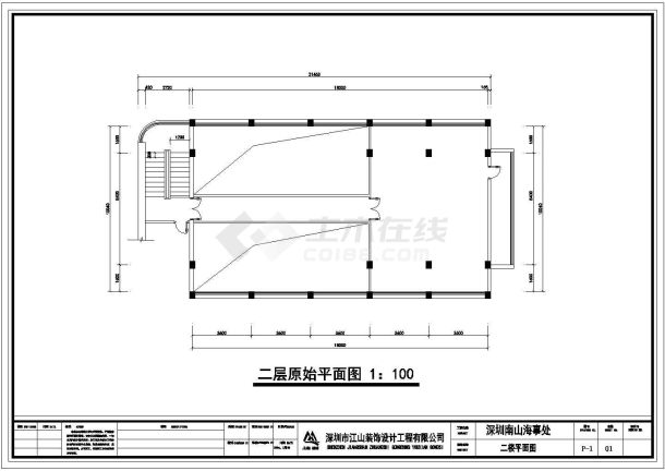 湖南省某城镇四层办公楼CAD装修设计图-图一