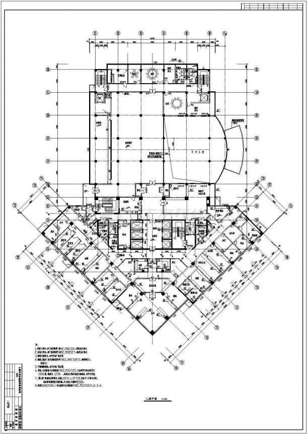 【郑州】高层国家中医医疗建筑施工图-图一