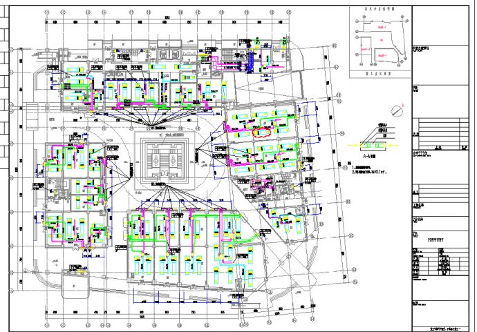 某大型商场办公楼地源热泵空调系统施工图_图1