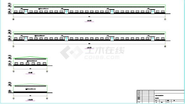 180mx40m带吊车钢结构厂房设计施工图-图一