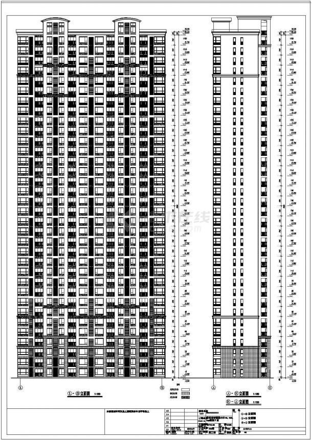 【江苏】某地某34层住宅楼建筑设计施工图-图一