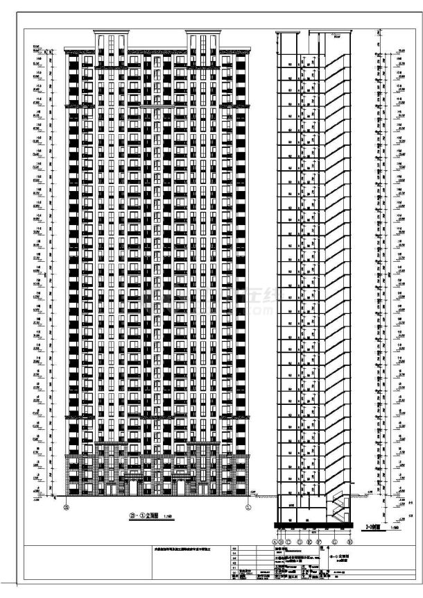 【江苏】某地某34层住宅楼建筑设计施工图-图二
