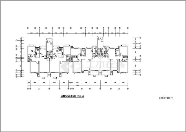 某地区小区住宅单元楼电气CAD图-图一