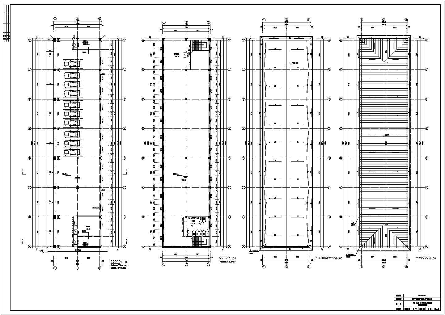 某产业园内产品展示厅建筑设计施工图