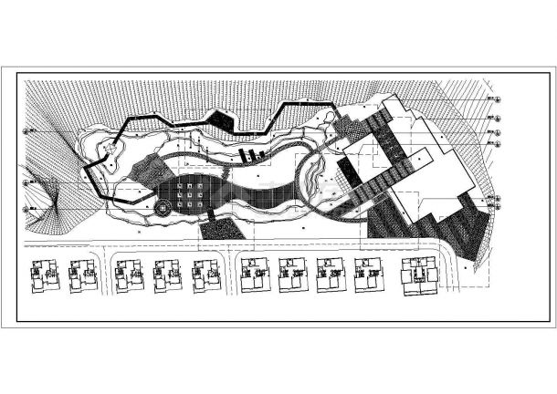 扬州楼盘中心公园方案分区设计CAD图纸-图一