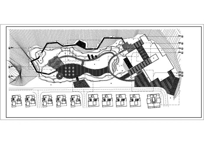 扬州楼盘中心公园方案分区设计CAD图纸_图1