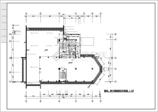 某酒店建筑电气设计施工CAD图纸-图二