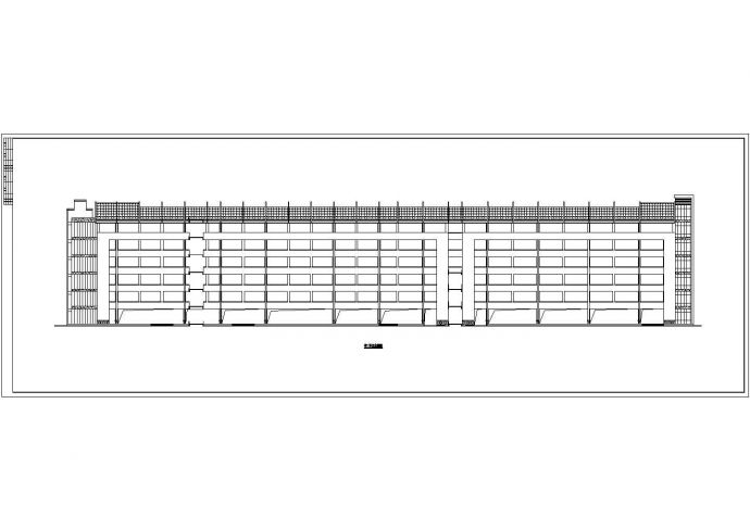某中学六层外廊式教学楼建筑方案图_图1