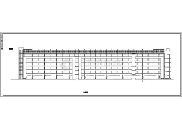 某中学六层外廊式教学楼建筑方案图-图二