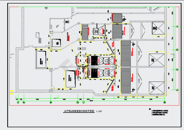 【湖南】现代大型地铁站空调通风及防排烟系统设计施工图（大院设计）-图一
