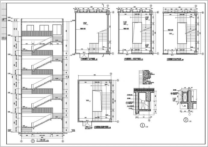 某学院五层实训楼全套建筑设计施工图_图1
