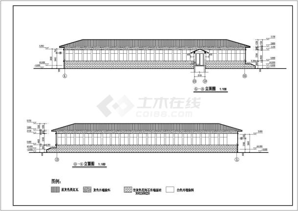 某坡屋面综合楼建筑结构施工图-图一