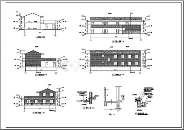 某地框架结构教堂附属用房建筑施工图-图二