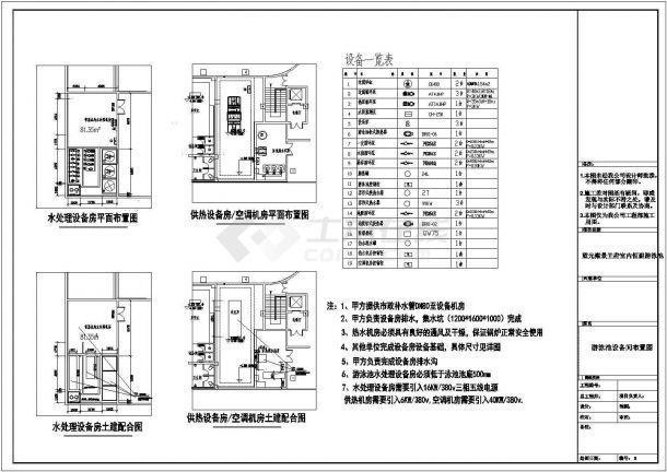 【上海】某会所游泳池给排水全套图纸-图二