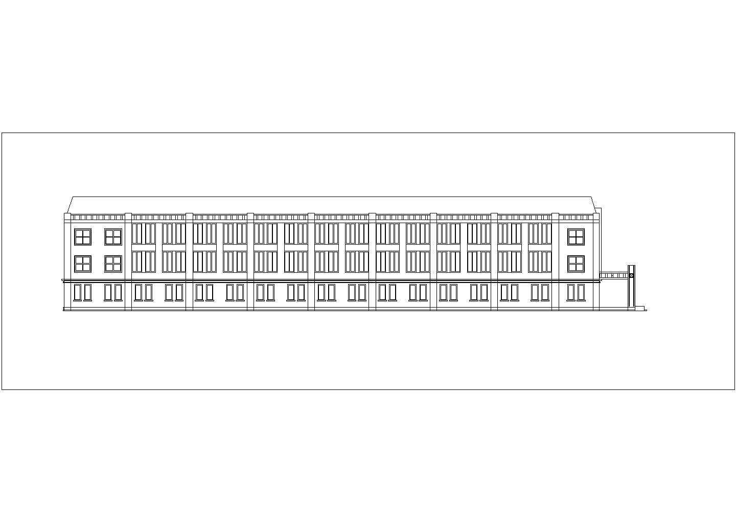 某市五层医院传染病房建筑方案CAD图纸