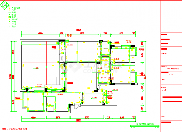 【重庆】花园式唯美浪漫洋房3室3厅室内设计CAD施工图（含效果图）-图一