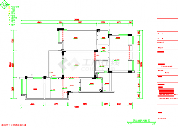 【重庆】花园式唯美浪漫洋房3室3厅室内设计CAD施工图（含效果图）-图二