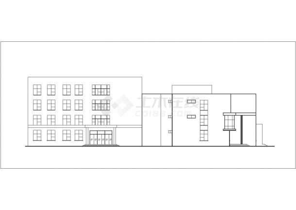 某四层小型门诊楼建筑方案图（含效果图）-图二