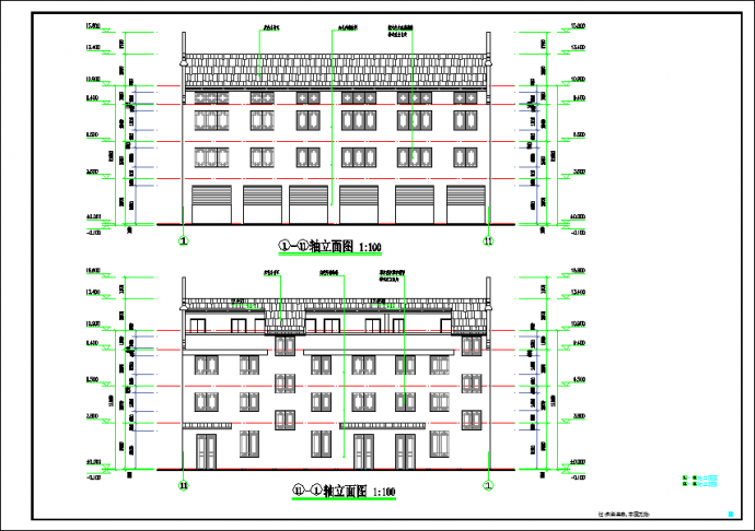 某郊区三层欧式住宅半砖混建筑施工图_图1