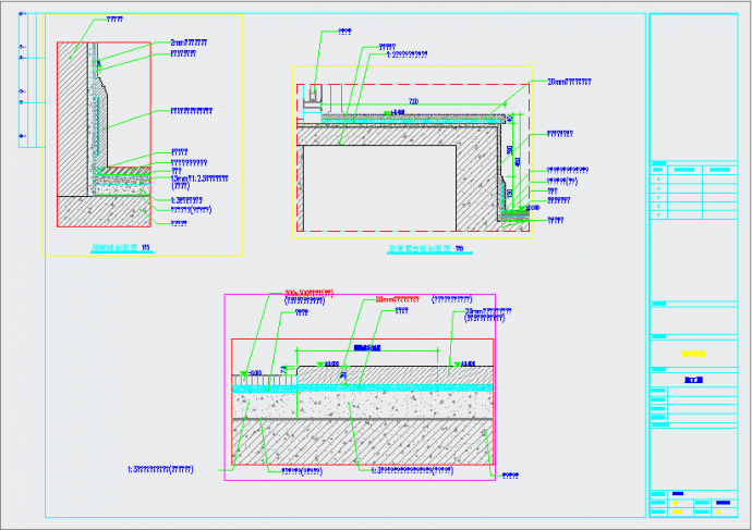 【湖北】英式田园风3室2厅室内设计CAD施工图（含效果图）_图1