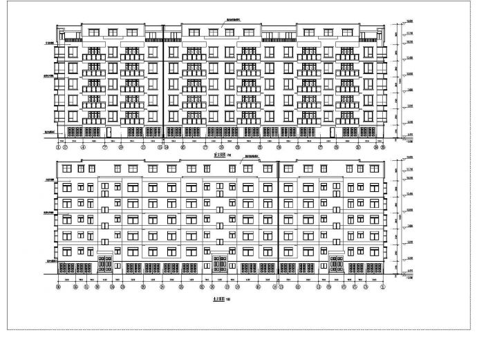 某五层板式住宅楼建筑扩初CAD图纸_图1