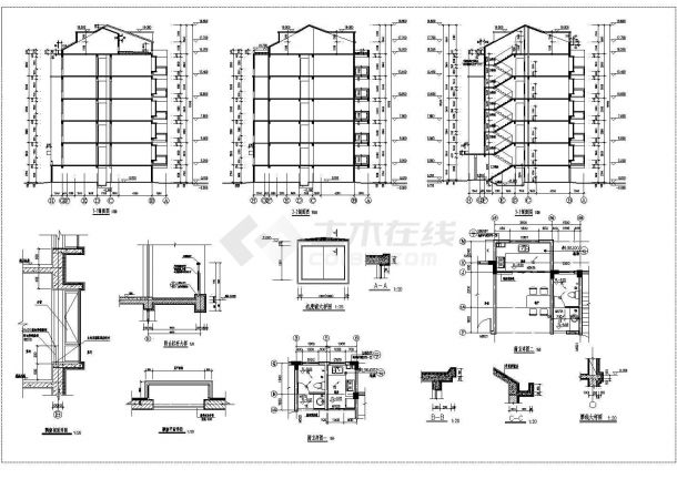 某五层板式住宅楼建筑扩初CAD图纸-图二