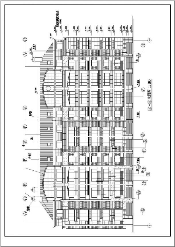 某地区小区六层住宅建筑施工CAD图纸-图一