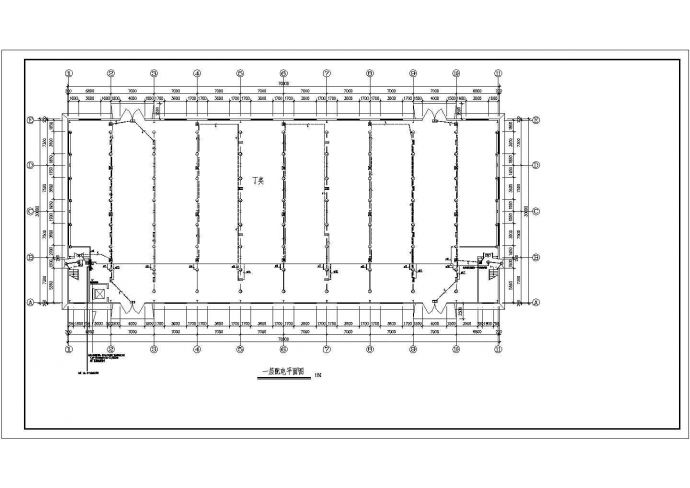某地区轻钢结构屋面厂房完整电气图纸_图1