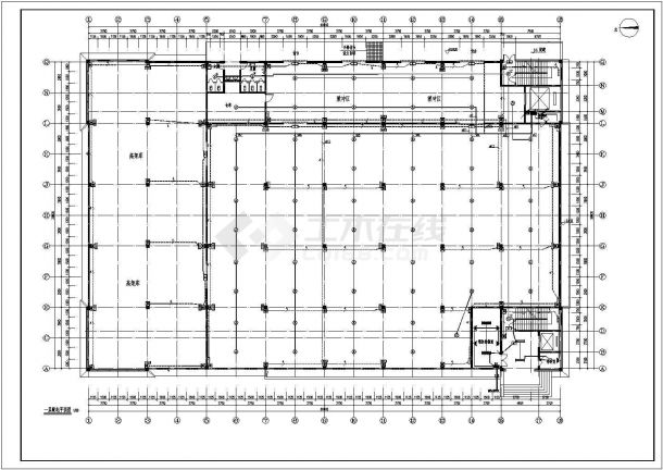 大型框架结构仓库全套电气施工图纸-图二
