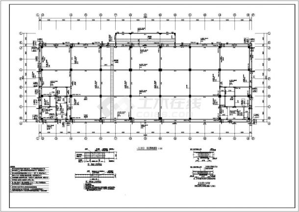 某地区砖混结构优秀办公楼建筑结构图-图二