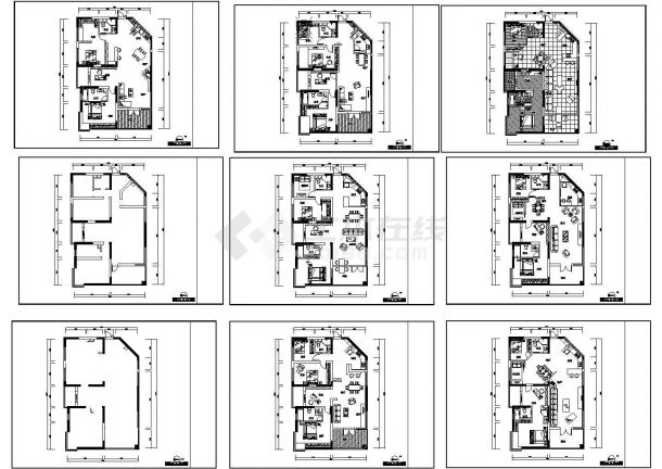 某样板房设计施工建筑CAD图纸-图一