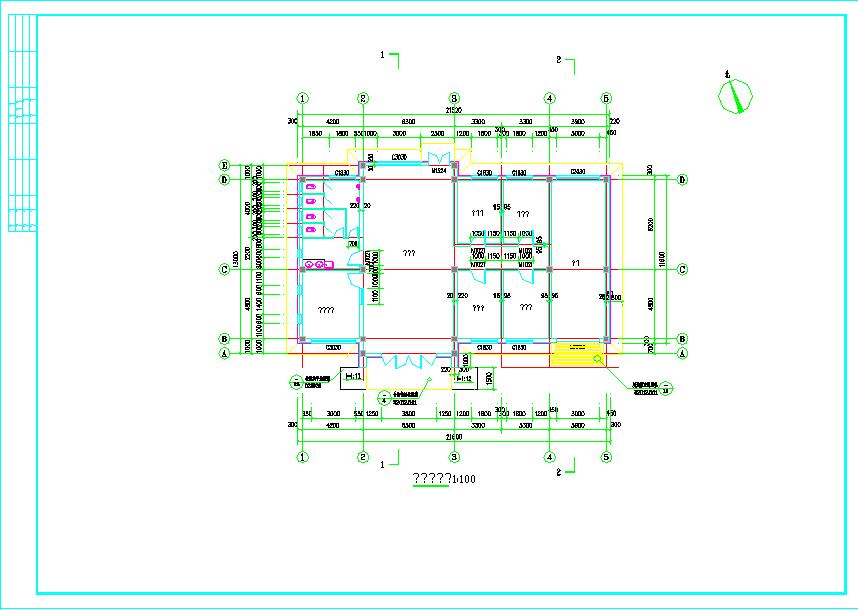 某地单层框架结构小型客运站设计图