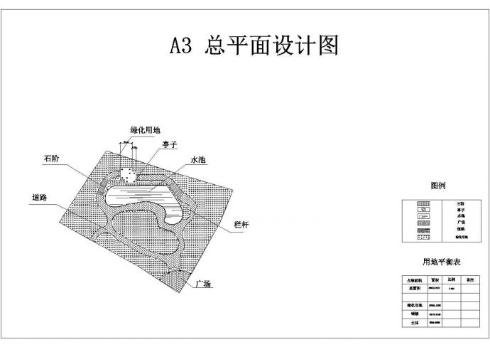 某地区公园及游园景观设计平面图纸_图1