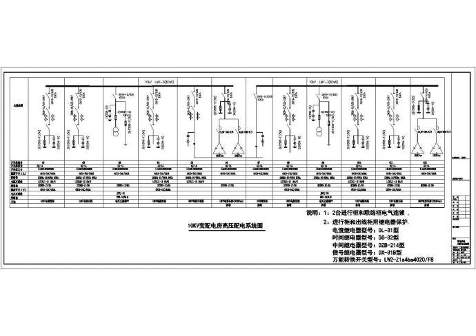 某地区工程GG-1A高压柜电气图纸_图1